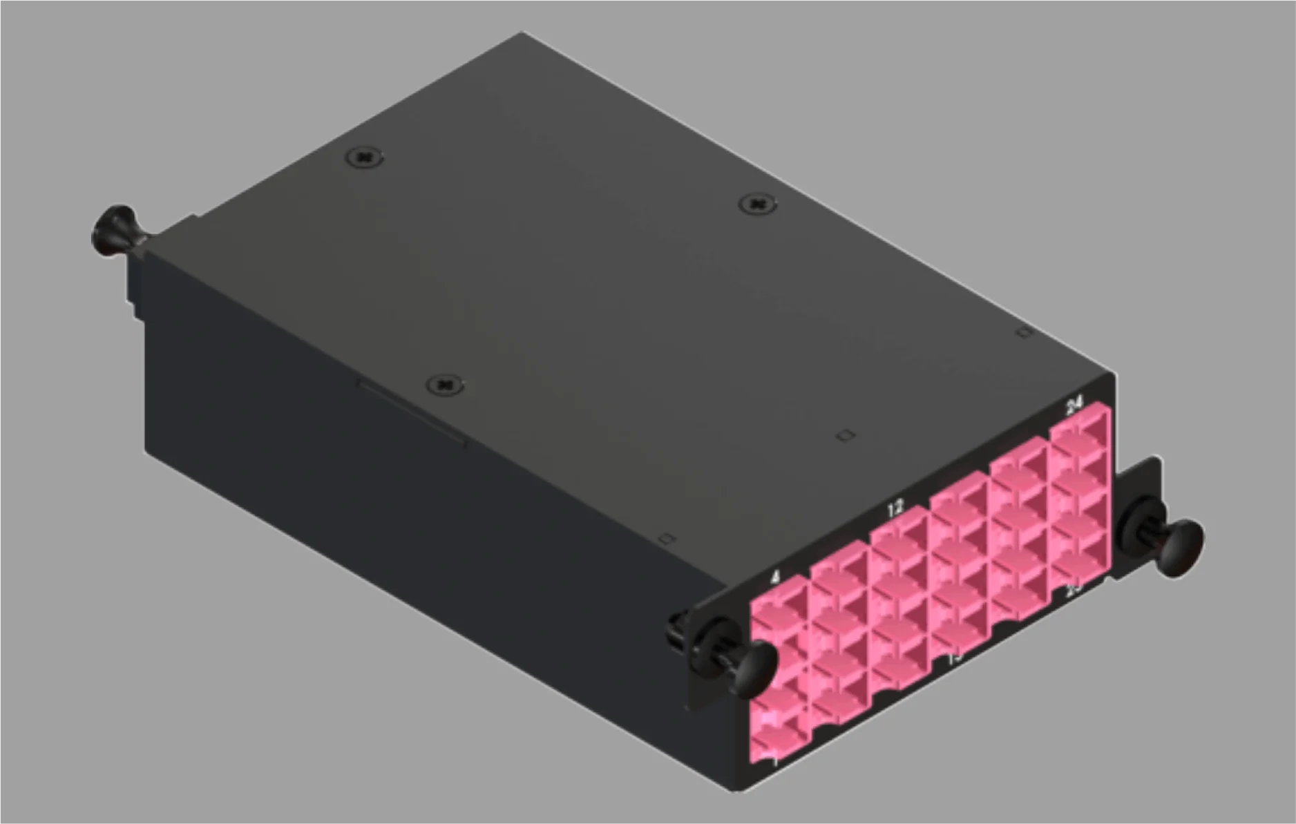 Modular 1xMPO-24 to 6xLC Quad Cassette (24x12-Module=288-Fiber)